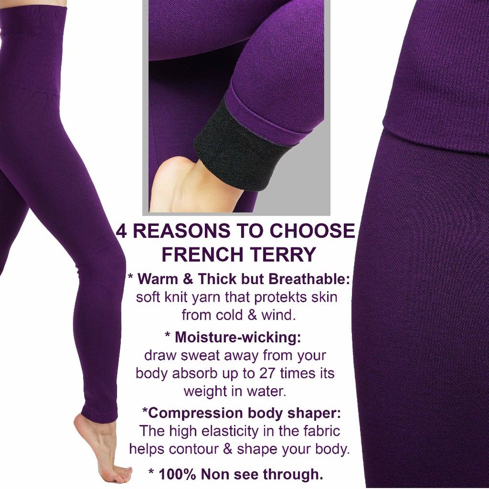 French terry winter thick leggings - Picture 3 of 7